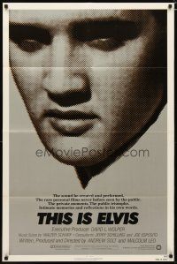 3b858 THIS IS ELVIS 1sh '81 Elvis Presley rock 'n' roll biography, portrait of The King!