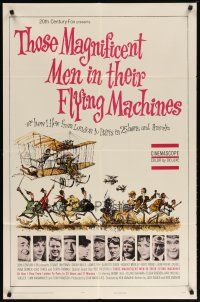 3b861 THOSE MAGNIFICENT MEN IN THEIR FLYING MACHINES 1sh '65 great wacky art of early airplane!