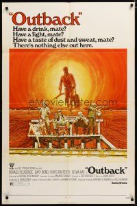 3b943 WAKE IN FRIGHT 1sh '71 Donald Pleasence & Sylvia Kay in tough Australian Outback!