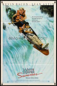 3b959 WHITE WATER SUMMER 1sh '87 Kevin Bacon, Sean Astin, adventure with attitude!