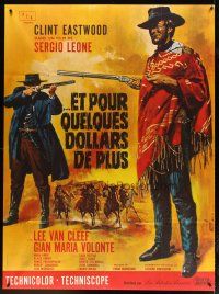 3c415 FOR A FEW DOLLARS MORE French 1p R70s Sergio Leone, Mascii art of Clint Eastwood & Van Cleef