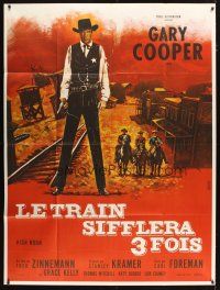 3c453 HIGH NOON French 1p R62 completely different art of Gary Cooper by E. Fauger & J.M.D. Wolf!