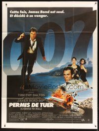 3c493 LICENCE TO KILL French 1p '89 Timothy Dalton as James Bond, he's out for revenge!