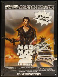 3c508 MAD MAX 2: THE ROAD WARRIOR French 1p R83 Mel Gibson, different art by Michel Landi!