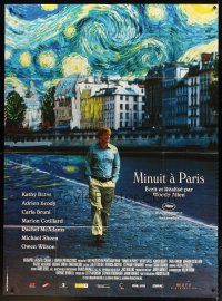 3c517 MIDNIGHT IN PARIS French 1p '11 cool image of Owen Wilson under Van Gogh's Starry Night!