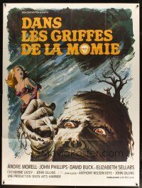 3c522 MUMMY'S SHROUD French 1p '67 Hammer horror, best different monster art by Boris Grinsson!