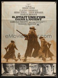 3c538 ONCE UPON A TIME IN THE WEST French 1p R70s Leone, art of Cardinale, Fonda, Bronson & Robards!