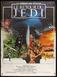 3c579 RETURN OF THE JEDI French 1p '83 George Lucas classic, different montage art by Michel Jouin