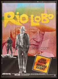 3c586 RIO LOBO French 1p '71 Howard Hawks, John Wayne, great cowboy image by Ferracci!