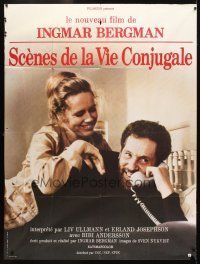 3c593 SCENES FROM A MARRIAGE French 1p '75 Ingmar Bergman, Liv Ullmann, Erland Josephson