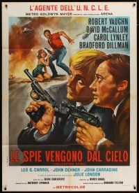 3c193 HELICOPTER SPIES Italian 1p '68 Robert Vaughn, David McCallum, The Man from UNCLE!