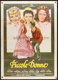 3c221 LITTLE WOMEN Italian 1p R70s Allyson, Liz Taylor, Peter Lawford, Janet Leigh, different art!