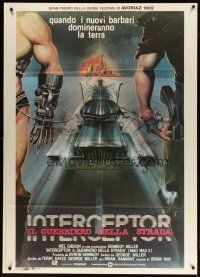 3c227 MAD MAX 2: THE ROAD WARRIOR Italian 1p '82 Mel Gibson returns as Mad Max, Interceptor!