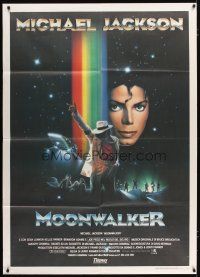 3c239 MOONWALKER Italian 1p '88 great sci-fi art of pop music legend Michael Jackson!