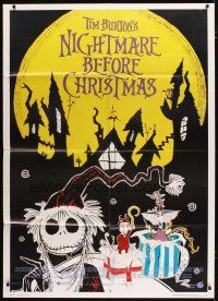 3c242 NIGHTMARE BEFORE CHRISTMAS Italian 1p '94 Tim Burton, Disney, great Halloween horror image!
