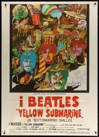 3c294 YELLOW SUBMARINE Italian 1p R80s cool psychedelic art of Beatles John, Paul, Ringo & George!