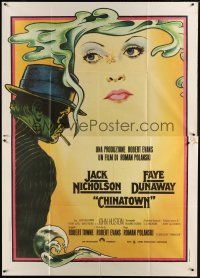 3c027 CHINATOWN Italian 2p '74 art of Jack Nicholson & Faye Dunaway by Pearsall, Roman Polanski