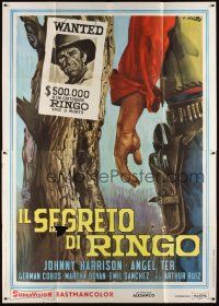 3c042 EL SECRETO DEL CAPITAN O'HARA Italian 2p '66 Ciriello wanted poster spaghetti western art!
