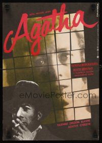 3e126 AGATHA Czech 11x16 '83 Dustin Hoffman, Vanessa Redgrave as Christie, art by Schlosser!