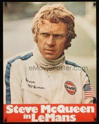 3e068 LE MANS red style teaser German '71 cool close up of race car driver Steve McQueen!