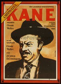 3e015 CITIZEN KANE Polish 27x38 R87 cool Time Magazine art of Orson Welles by Marszatek!