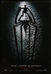 3f039 AMAZING SPIDER-MAN b&w style teaser DS 1sh '12 shadowy image of Andrew Garfield!