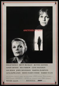 3f051 ANOTHER WOMAN 1sh '88 directed by Woody Allen, w/Gena Rowlands & Mia Farrow!
