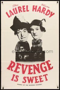 3f066 BABES IN TOYLAND 1sh R60s great image of Laurel & Hardy, Revenge is Sweet!
