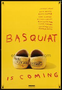 3f073 BASQUIAT teaser DS 1sh '96 Jeffrey Wright as Jean Michel Basquiat, David Bowie as Warhol!