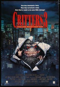 3f170 CRITTERS 3 video 1sh '91 you are what they eat, now they're ready to do some REAL damage!