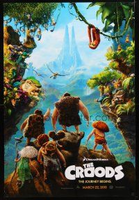 3f172 CROODS advance DS 1sh '13 cool image from CG prehistoric adventure comedy!