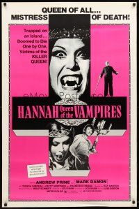3f176 CRYPT OF THE LIVING DEAD 1sh '73 upside down cross, Hannah Queen of the Vampires!