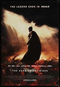 3f193 DARK KNIGHT RISES DS IMAX 1sh '12 Christian Bale as Batman, the legend ends!