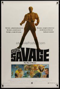3f213 DOC SAVAGE 1sh '75 Ron Ely is The Man of Bronze, written by George Pal!