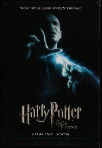 3f337 HARRY POTTER & THE ORDER OF THE PHOENIX teaser DS English 1sh '07 creepy Ralph Fiennes!