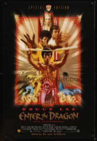 3f226 ENTER THE DRAGON video 1sh R98 Bruce Lee kung fu classic, the movie that made him a legend!