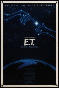 3f219 E.T. THE EXTRA TERRESTRIAL 1sh R85 Steven Spielberg classic, constellation art!
