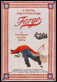 3f247 FARGO 1sh '96 a homespun murder story from the Coen Brothers, great art!