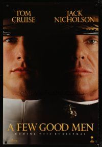 3f251 FEW GOOD MEN teaser 1sh '92 best close up of Tom Cruise & Jack Nicholson!
