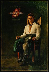 3f366 HUNGER GAMES: CATCHING FIRE teaser DS 1sh '13 Sam Claflin as Finnick seated in chair!