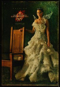 3f365 HUNGER GAMES: CATCHING FIRE teaser DS 1sh '13 Jennifer Lawrence in fancy dress as Katniss!