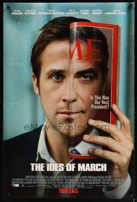 3f374 IDES OF MARCH advance DS 1sh '11 Ryan Gosling, George Clooney on cover of TIME!