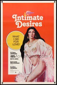 3f405 INTIMATE DESIRES 1sh '78 art of sexy star & director Gloria Leonard!