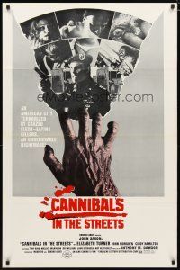 3f407 INVASION OF THE FLESH HUNTERS 1sh '82 Apocalypse Domani, Cannibals in the Streets!