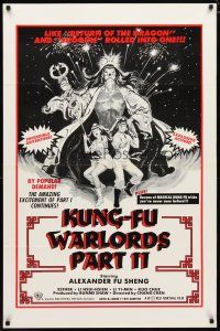3f451 KUNG-FU WARLORDS PART II 1sh '83 like Return of the Dragon and Shogun rolled into one!