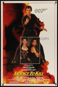 3f474 LICENCE TO KILL 1sh '89 Timothy Dalton as Bond, Carey Lowell, sexy Talisa Soto!
