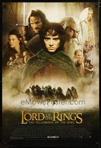 3f490 LORD OF THE RINGS: THE FELLOWSHIP OF THE RING advance 1sh '01 montage image of top cast!