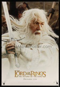 3f492 LORD OF THE RINGS: THE RETURN OF THE KING Gandalf style teaser DS 1sh '03 Ian McKellen as Gandalf!