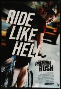 3f612 PREMIUM RUSH advance DS 1sh '12 Joseph Gordon-Levitt as bike messenger!