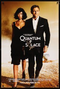 3f622 QUANTUM OF SOLACE advance 1sh '08 Daniel Craig as James Bond + sexy Olga Kurylenko!